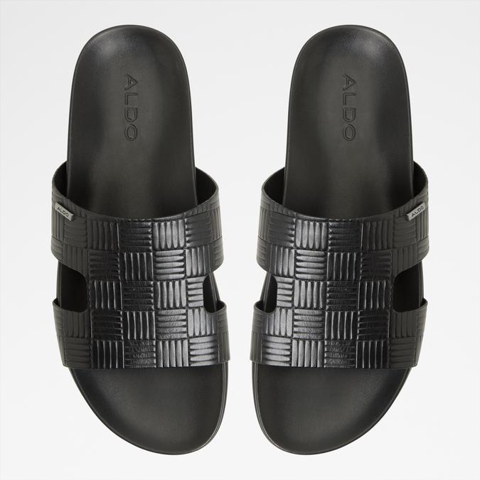 Mondi-In Men's Black Single Strap Sandals