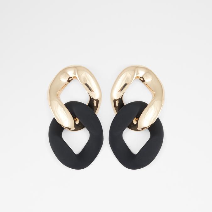 Galare Women's Black On Gold Pierced Earring image number 0