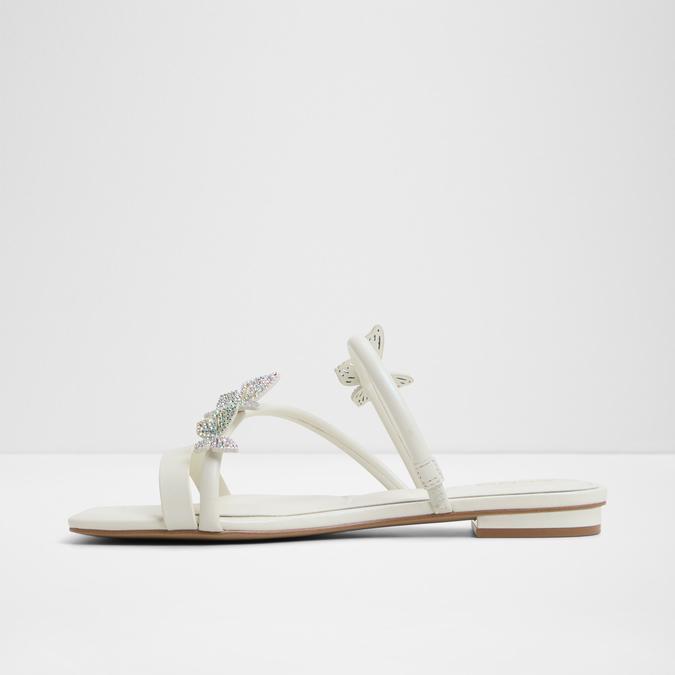 Flyhigh-In Women's White Flat Sandals image number 5