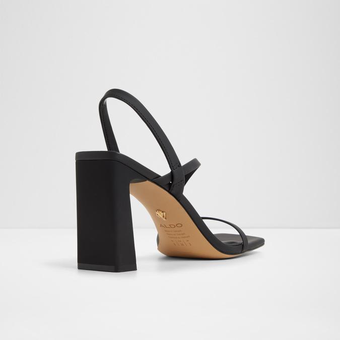 Arize-In Women's Black Block Heel Sandals image number 2