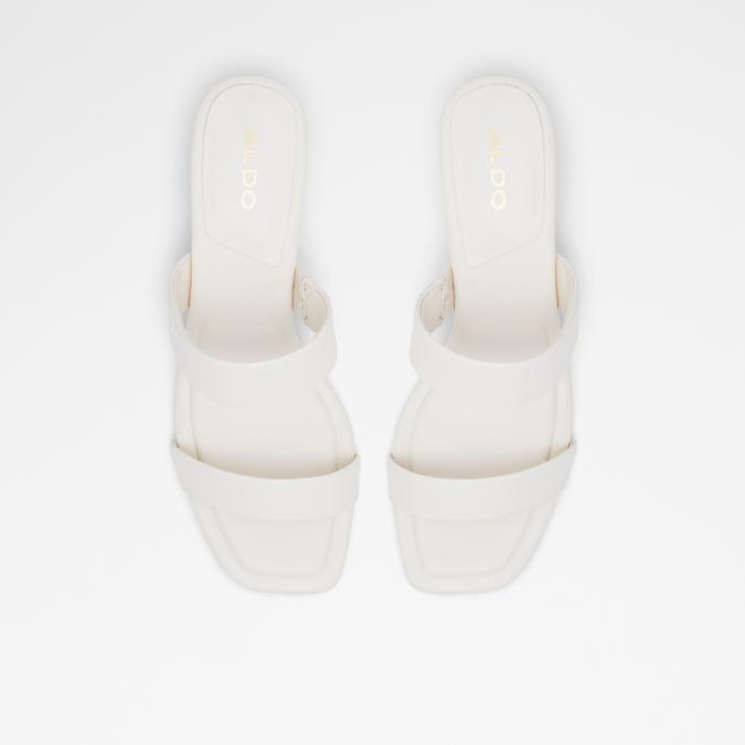 Diamina Women's White Block Heel Sandal image number 1
