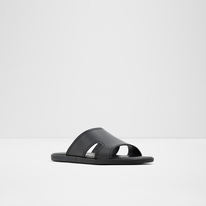 Sevoewien Men's Black Single Strap Sandals image number 3