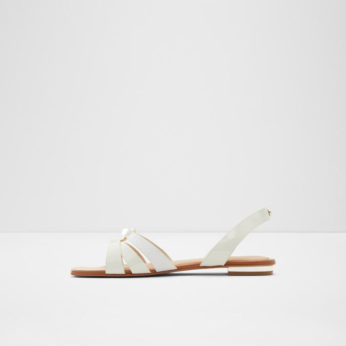Marassi Women's White Flat Sandals image number 2