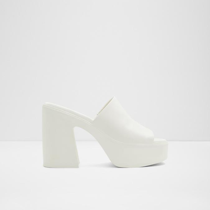 Maysee Women's White Block heel Sandals image number 2