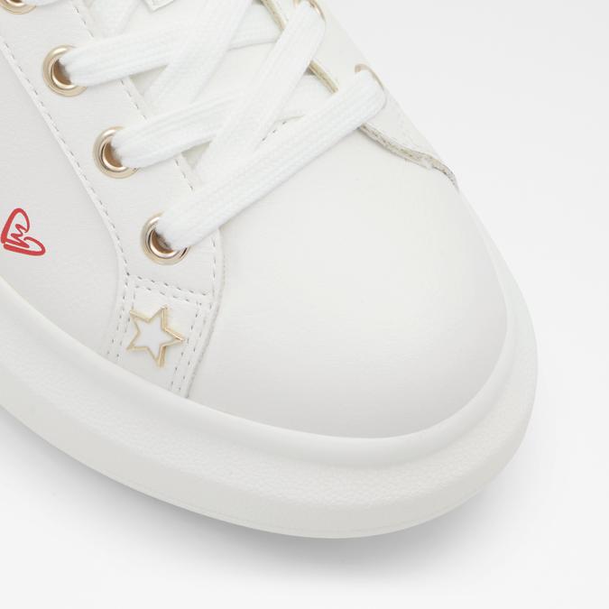 Lovekey Women's White Sneakers image number 5