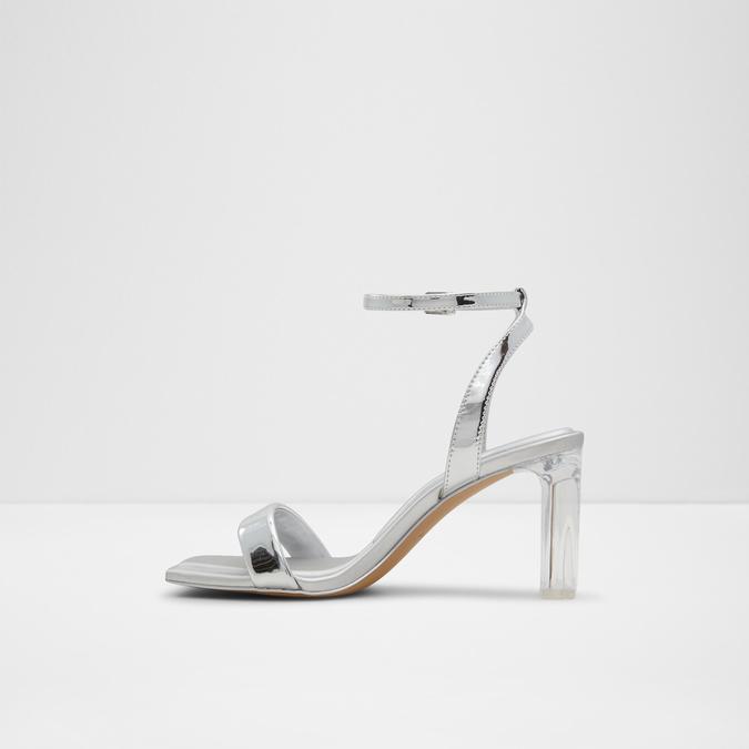 Aurorai Women's Silver Block Heel image number 3