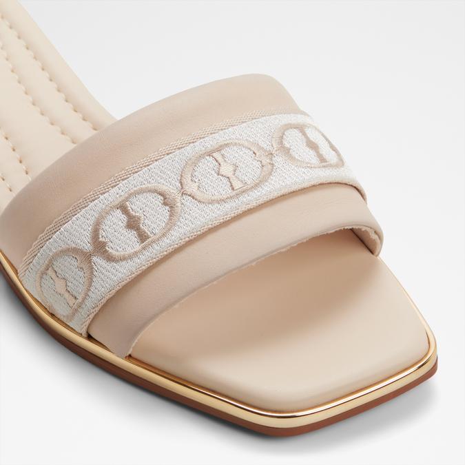 Tendre-In Women's Beige Flat Sandals image number 5