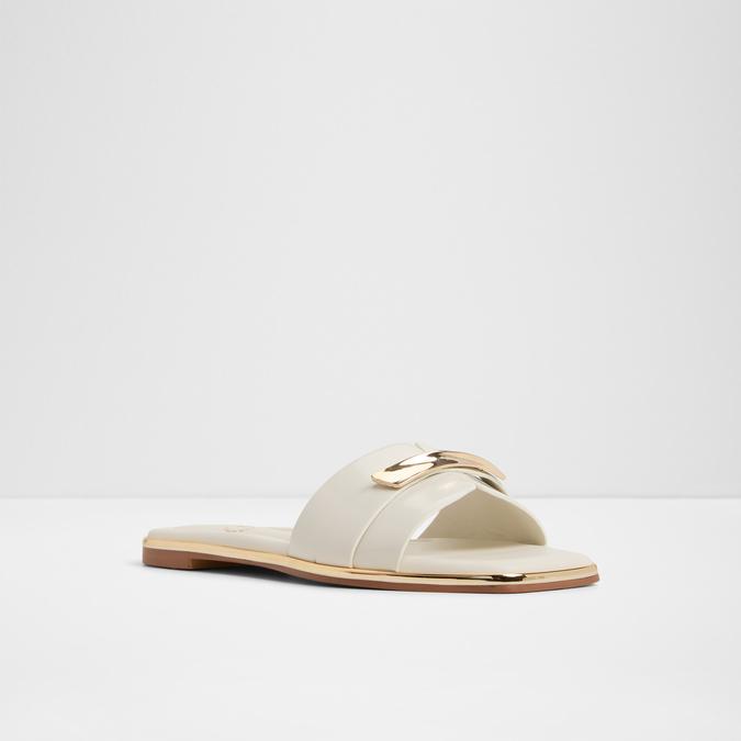 Darlina-In Women's White Flat Sandals image number 4