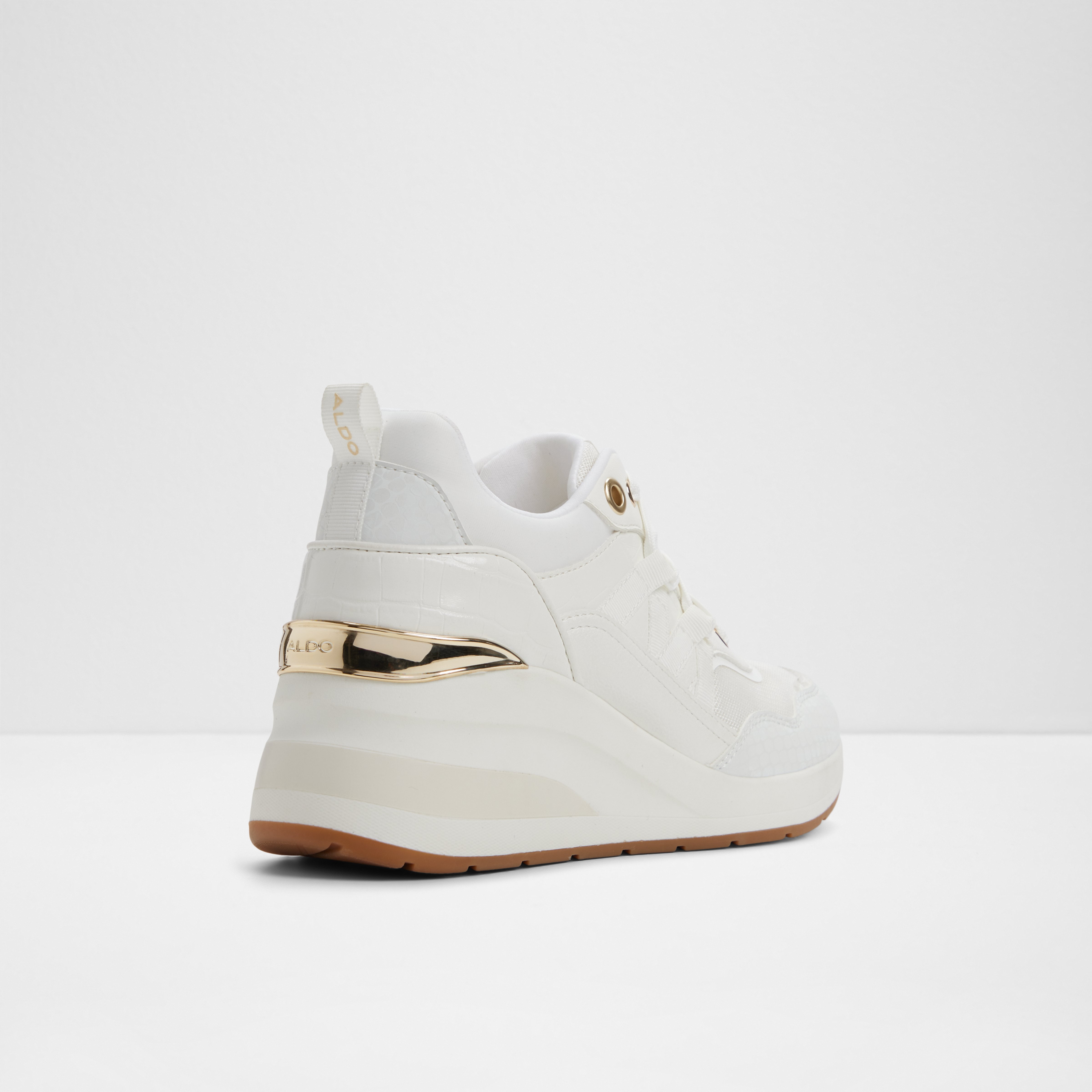 Thaliria-In Women's White Sneaker Wedges image number 2