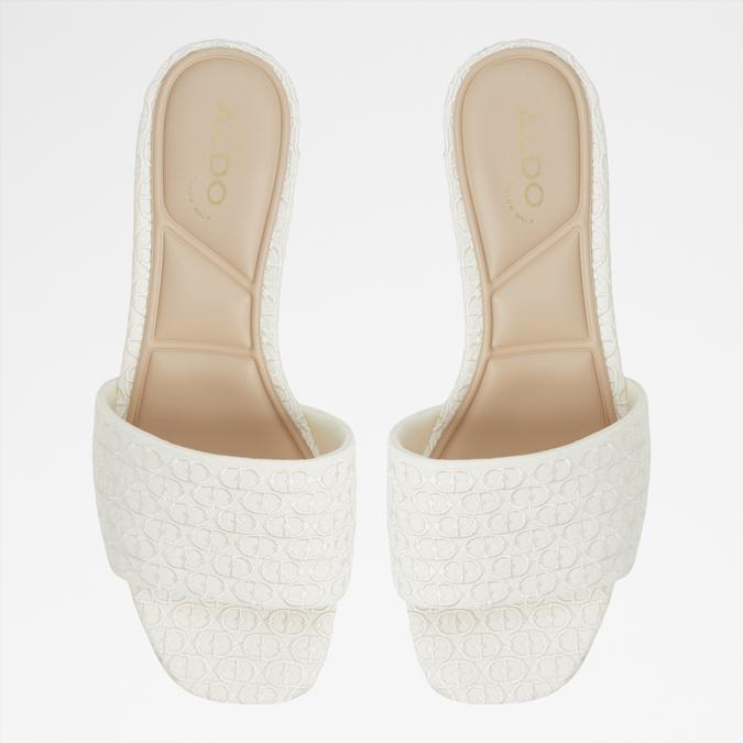 Claudina Women's Beige Block Heel Sandals