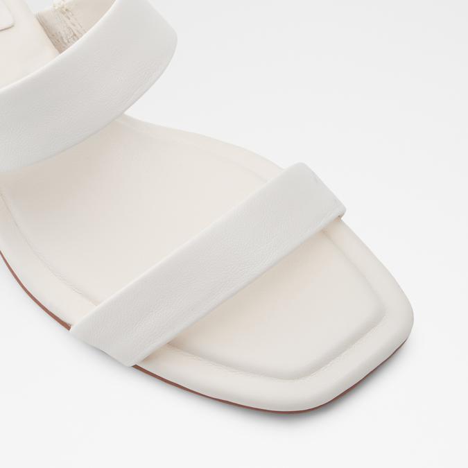 Diamina Women's White Block Heel Sandal image number 5