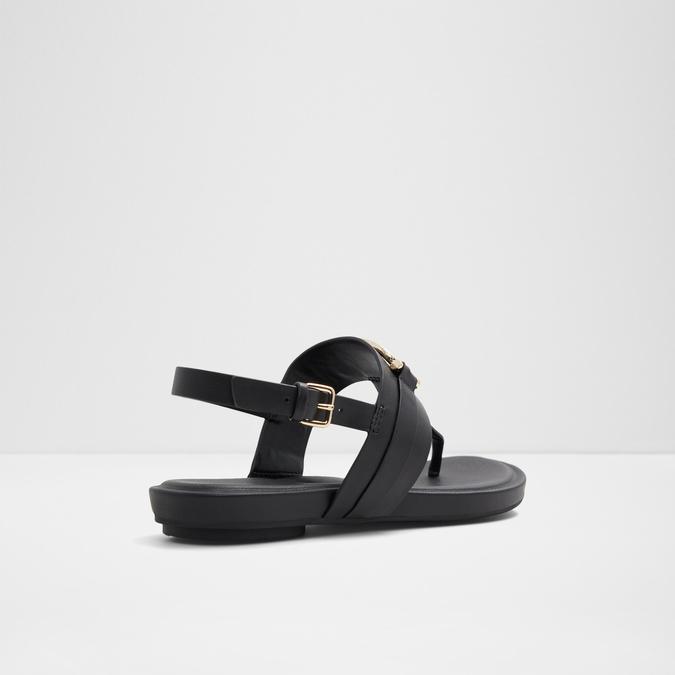 Adraynwan Women's Black Flat Sandals image number 2