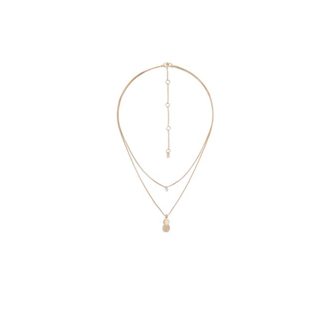 Kilnatoora Women's Clear On Gold Necklace image number 0