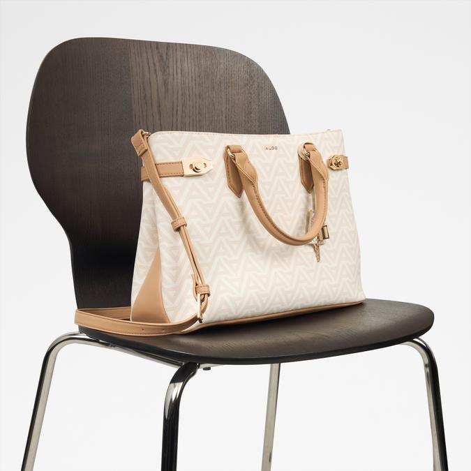 HERMYNIE White Combo Women Satchel image number 3