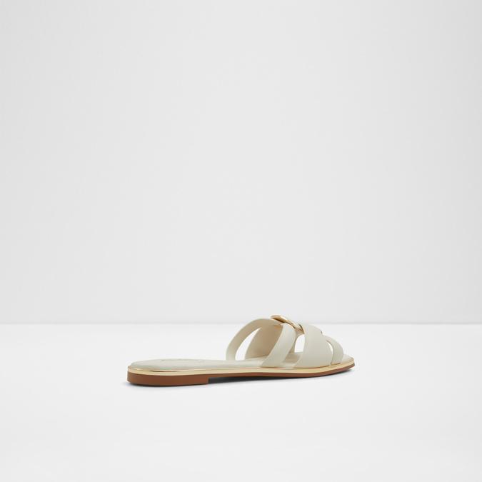 Yesenia Women's White Flat Sandals image number 2