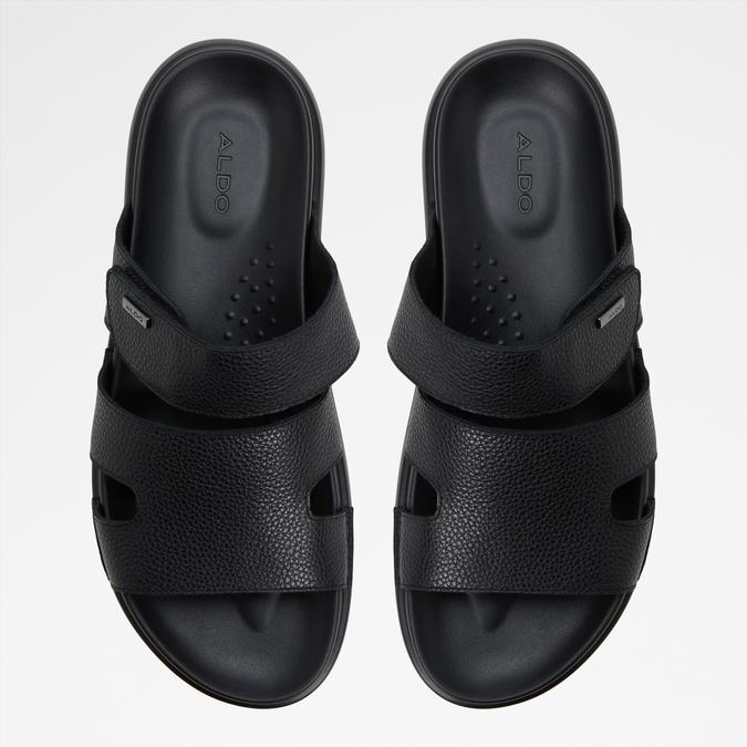 Windhama-In Men's Black Strap Sandals