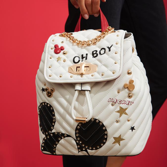 Minipack-Mickey Women's White Backpack image number 1