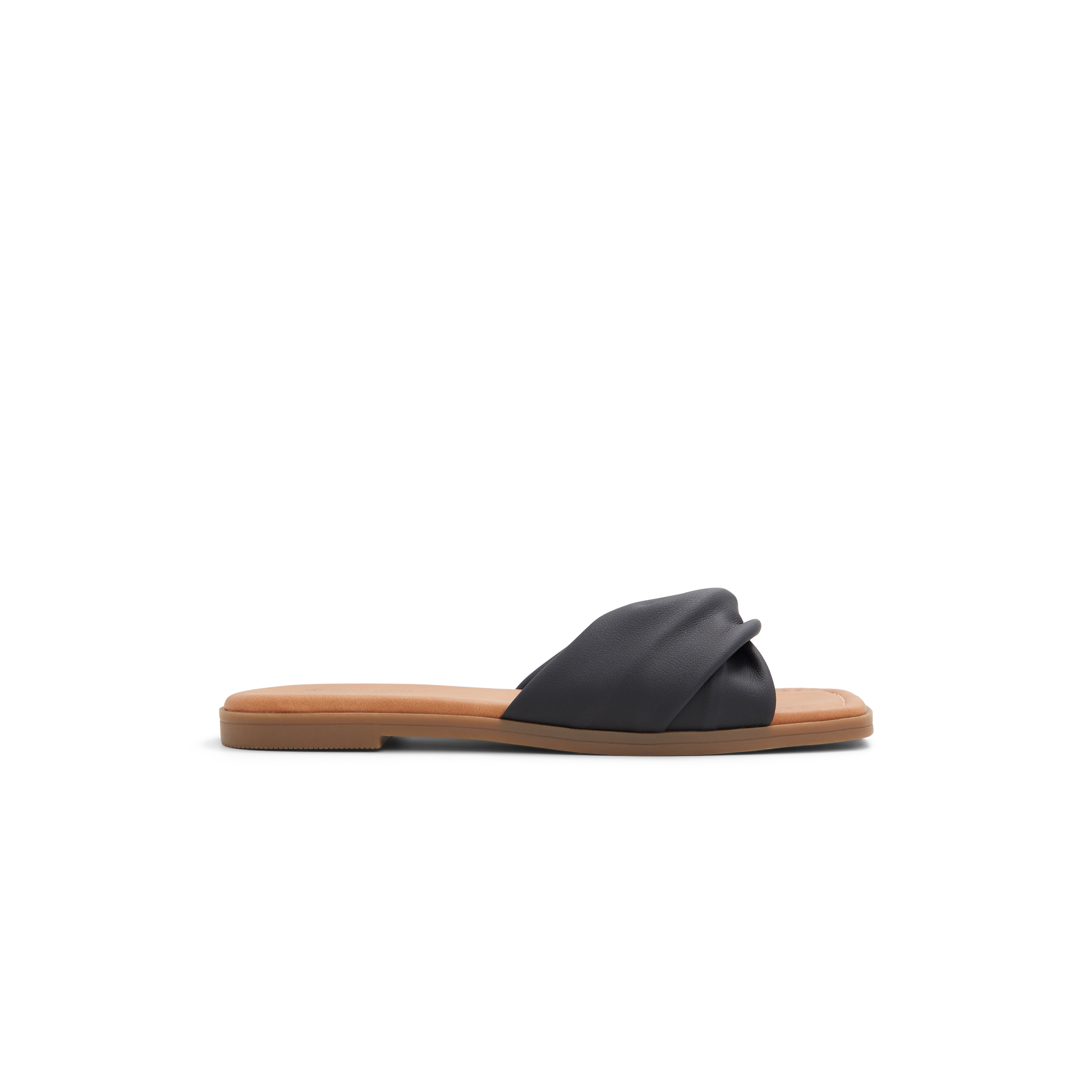 Peaches Women's Black Flat Sandals