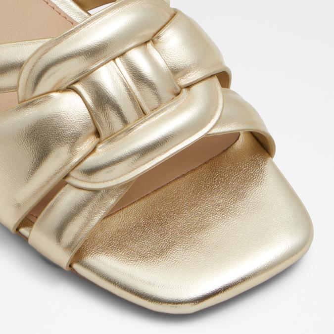 Najla Women's Gold Block heel Sandals image number 6