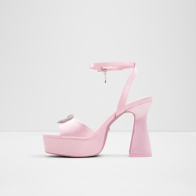 Barbiepltfm Women's Medium Pink Block Heel Sandals image number 4