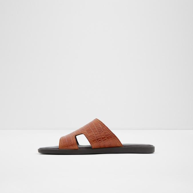 Sevoewien Men's Cognac Single Strap Sandals image number 2