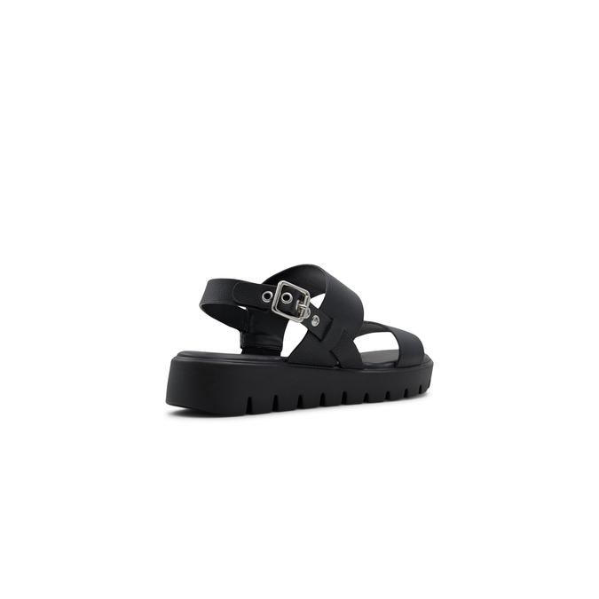 Nevra Women's Black Flat Sandals image number 3