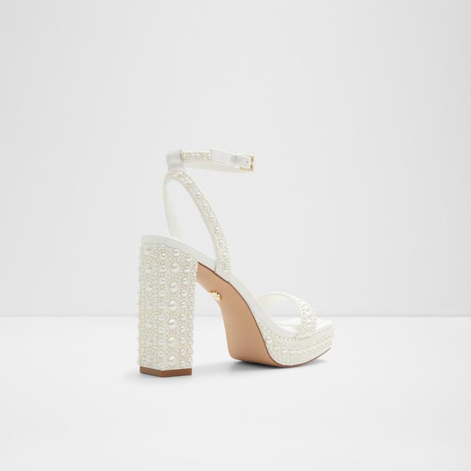 Lulu Women s White Block Heel Sandals Aldo Shoes