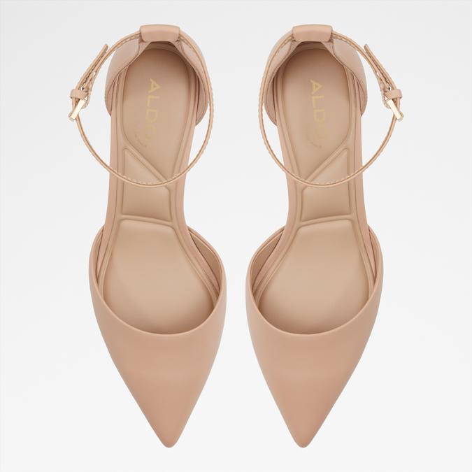 Uneral Women's Beige Block Heel Shoes image number 1