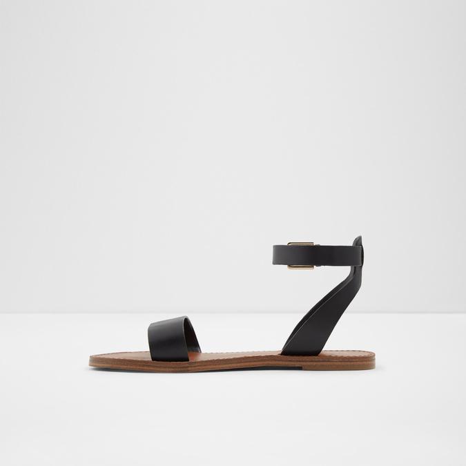 Campodoro Women's Black Flat Sandals image number 2