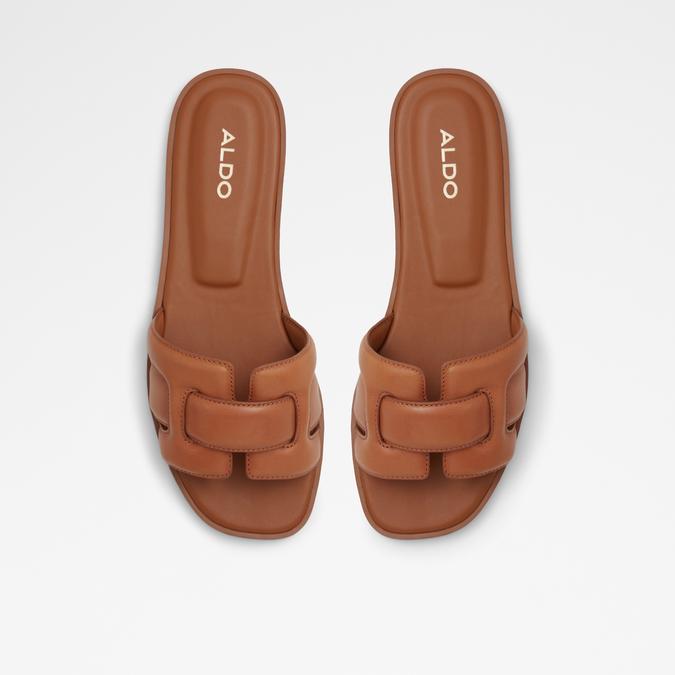 Elenaa Women's Medium Brown Flat Sandals