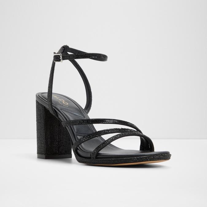 Chicglow-In Women's Black Block Heel Sandals image number 4