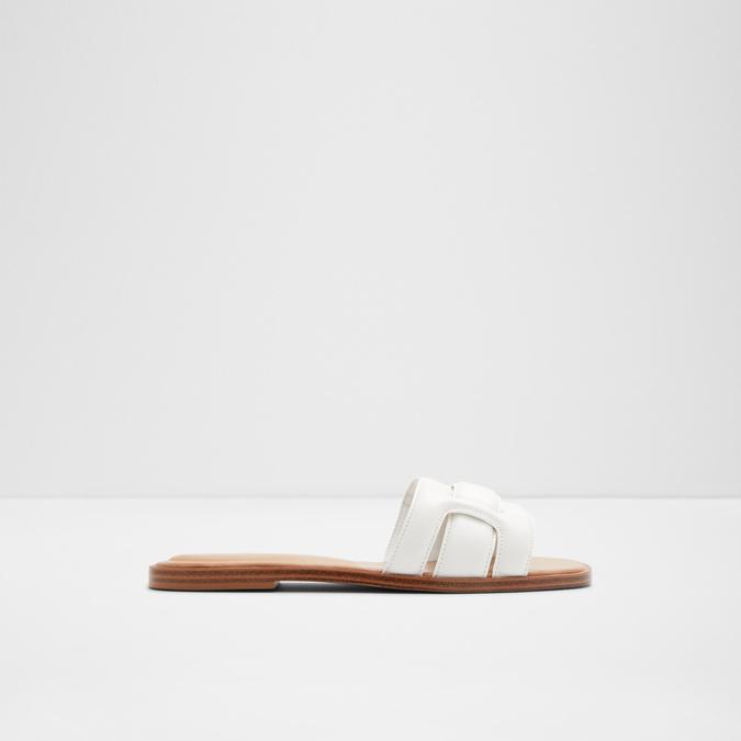 Elenaa Women's White Flat Sandals