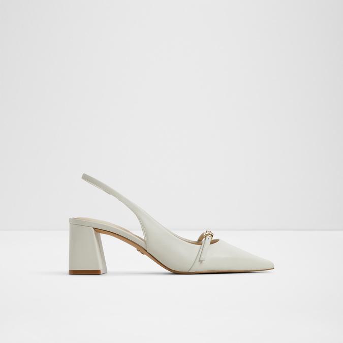 Skepper-In Women's White Block Heel Shoes