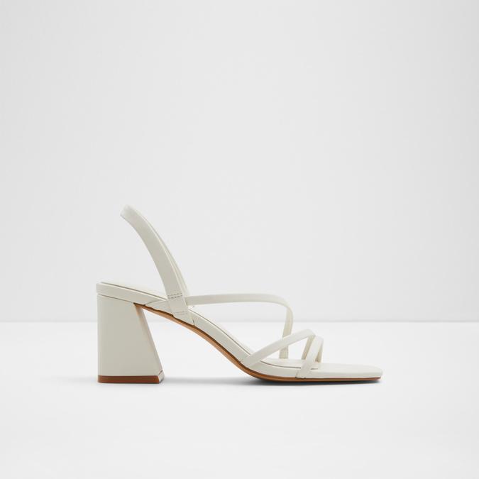ALDO Nicholes Block Heeled Court Shoes With Ankle Strap in Natural | Lyst