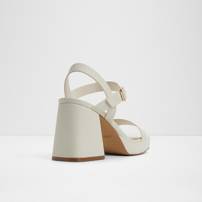 Montse-In Women's White Block Heel Sandals image number 2