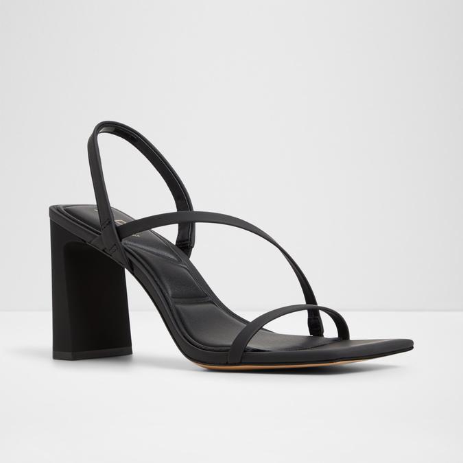 Arize-In Women's Black Block Heel Sandals image number 4