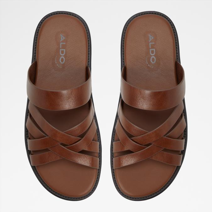 Haniffa-In Men's Cognac Strap Sandals