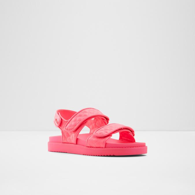 Eowiliwia Women's Bright Pink Flat Sandals image number 4