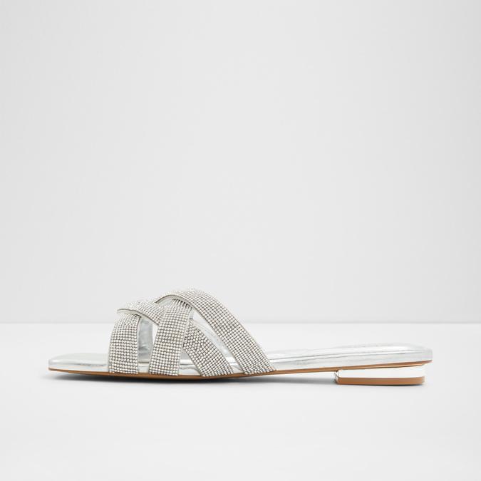 Corally Women's Silver Flat Sandals image number 3