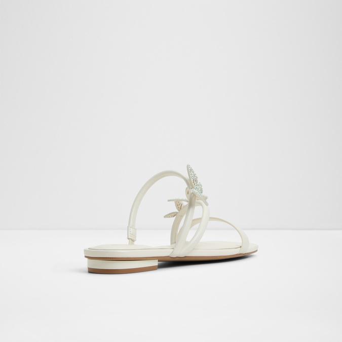 Flyhigh-In Women's White Flat Sandals image number 4