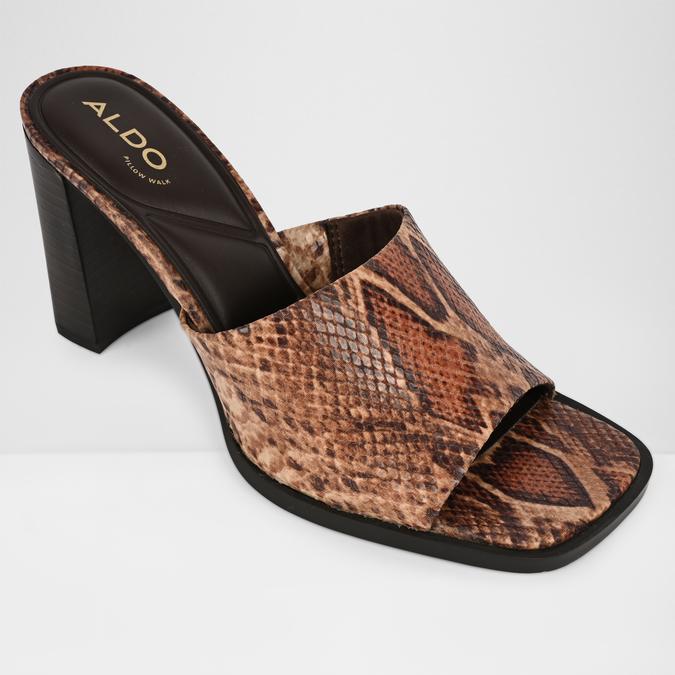 RE-SOPHIA-IN BROWN MULTI Women Block Heel Sandals