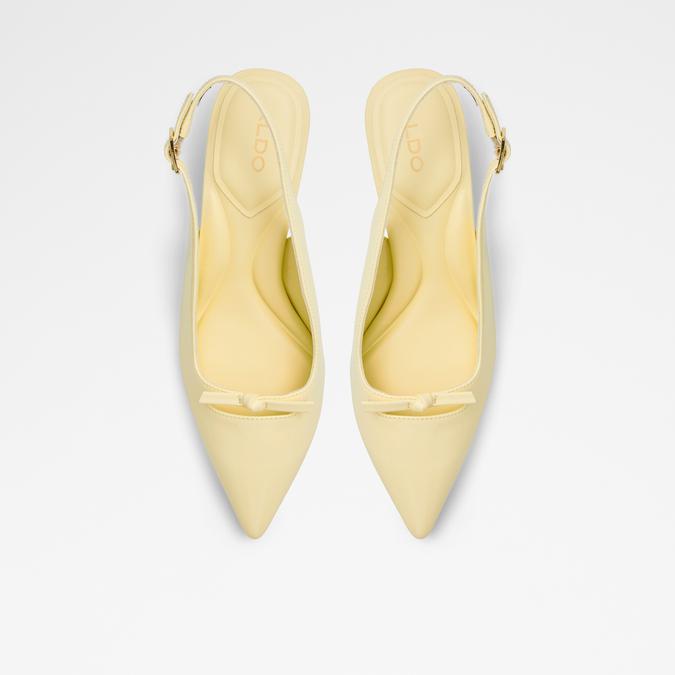 Janiett Women's Light Yellow Block Heel Shoes