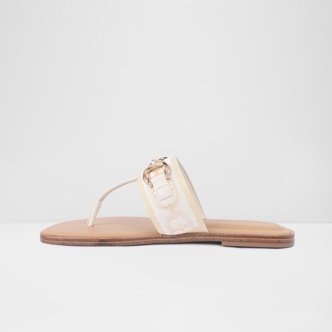 Coralynnaa-In Women's White Flat Sandals image number 3