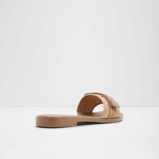 Mana Women's Beige Flat Sandals image number 2