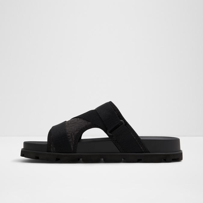 Deniels-In Men's Black Strap Sandals image number 3