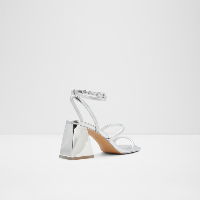 Miran Women's Silver Block Heel Sandals
