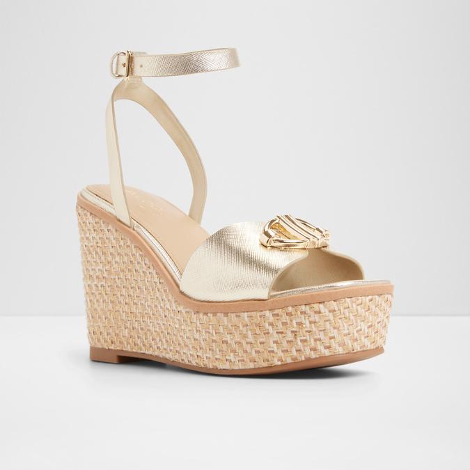 Droin-In Women's Gold Wedges image number 4