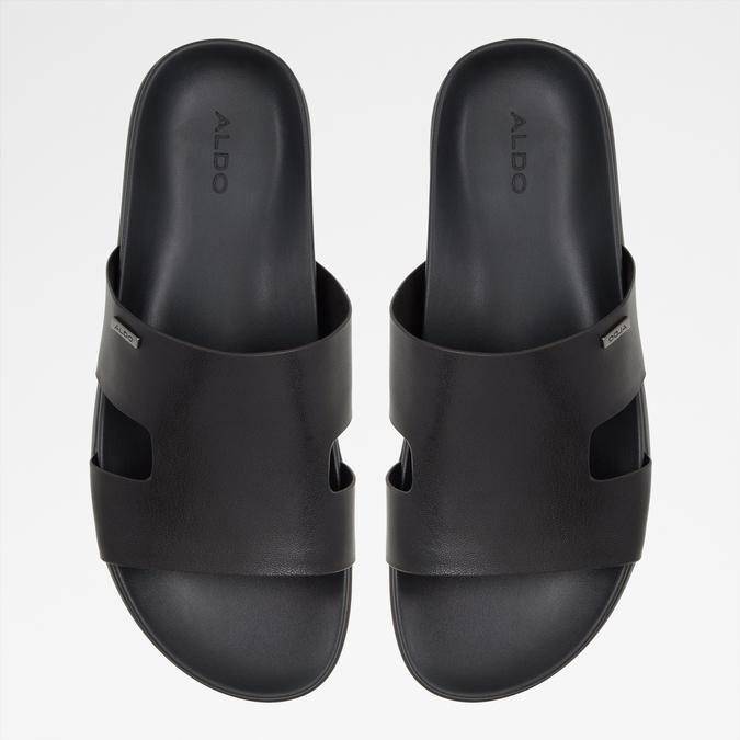 Mondi-In Men's Black Single Strap Sandals