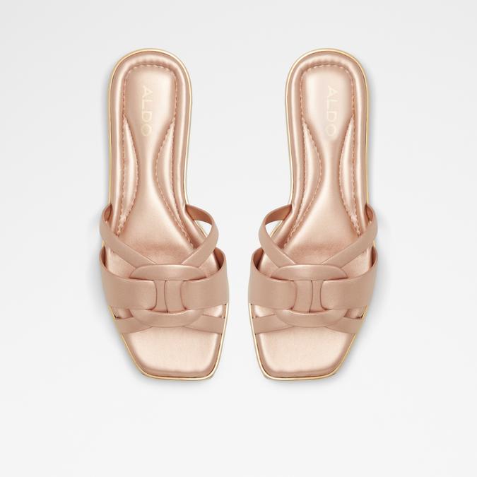 Cadialdan Women's Rose Gold Flat Sandals image number 1