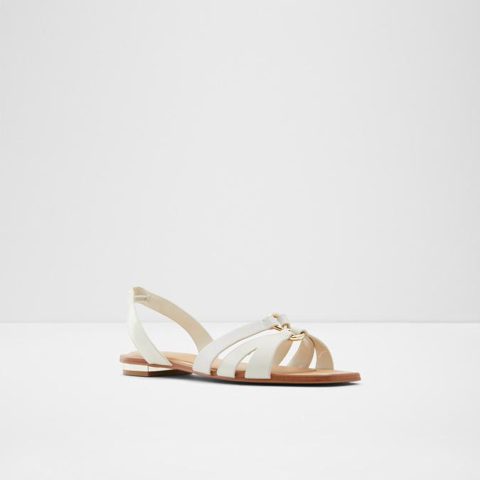 Marassi Women's White Flat Sandals image number 3